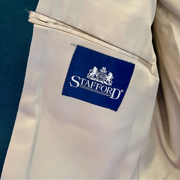 Vintage STAFFORD Worsted Wool Blend Single Breasted Blazer—SZ. 46 - Picture 11 of 17